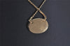 Authentic Christian Dior Gold Tone Chain Rhinestone Pendant Necklace CD 0359K