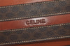 Authentic CELINE Macadam Blason Shoulder Cross Body Bag PVC Leather Brown 0360J