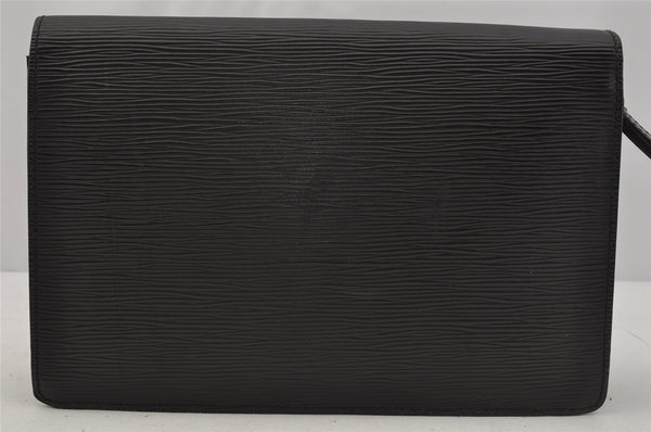 Authentic Louis Vuitton Epi Sellier Dragonne Clutch Bag Black M52612 LV 0362J