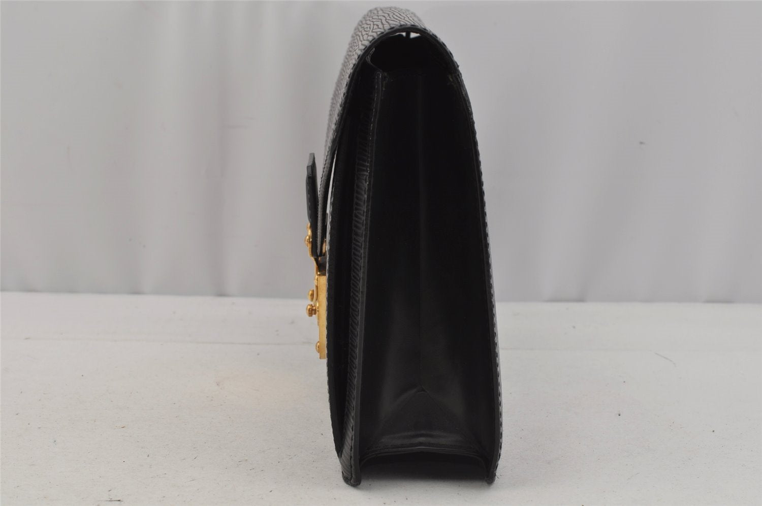 Authentic Louis Vuitton Epi Sellier Dragonne Clutch Bag Black M52612 LV 0362J