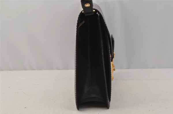Authentic Louis Vuitton Epi Sellier Dragonne Clutch Bag Black M52612 LV 0362J