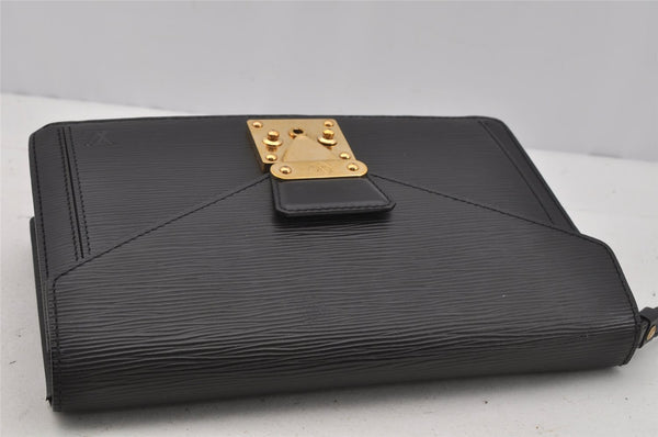Authentic Louis Vuitton Epi Sellier Dragonne Clutch Bag Black M52612 LV 0362J