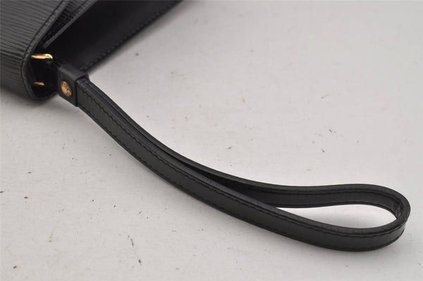 Authentic Louis Vuitton Epi Sellier Dragonne Clutch Bag Black M52612 LV 0362J