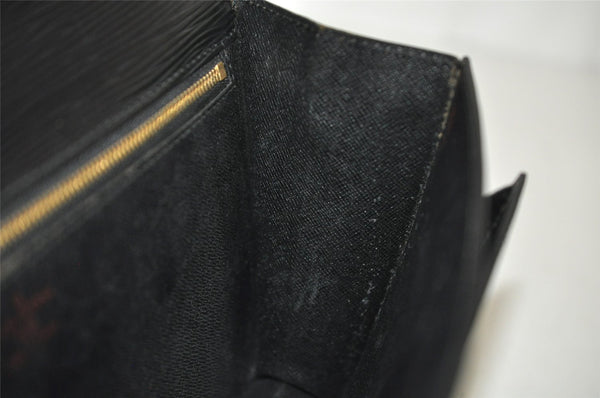 Authentic Louis Vuitton Epi Sellier Dragonne Clutch Bag Black M52612 LV 0362J