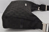 Authentic GUCCI Shoulder Cross Body Bag GG Canvas Leather 0190432 Black 0363K