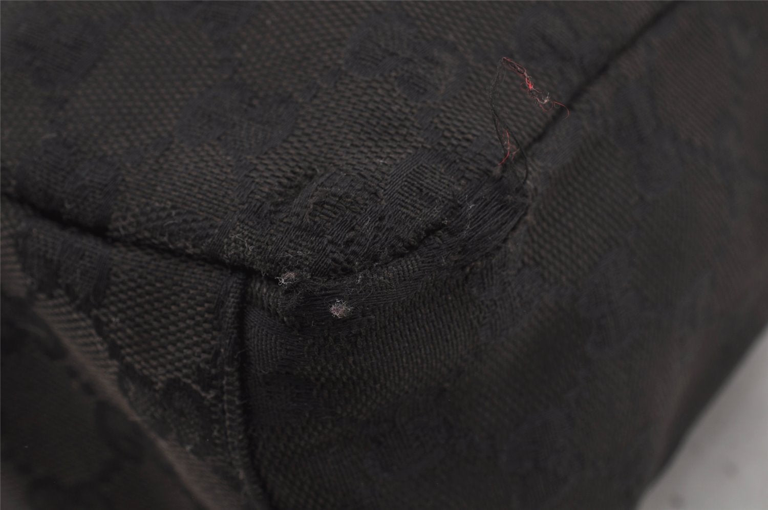 Authentic GUCCI Shoulder Cross Body Bag GG Canvas Leather 0190432 Black 0363K