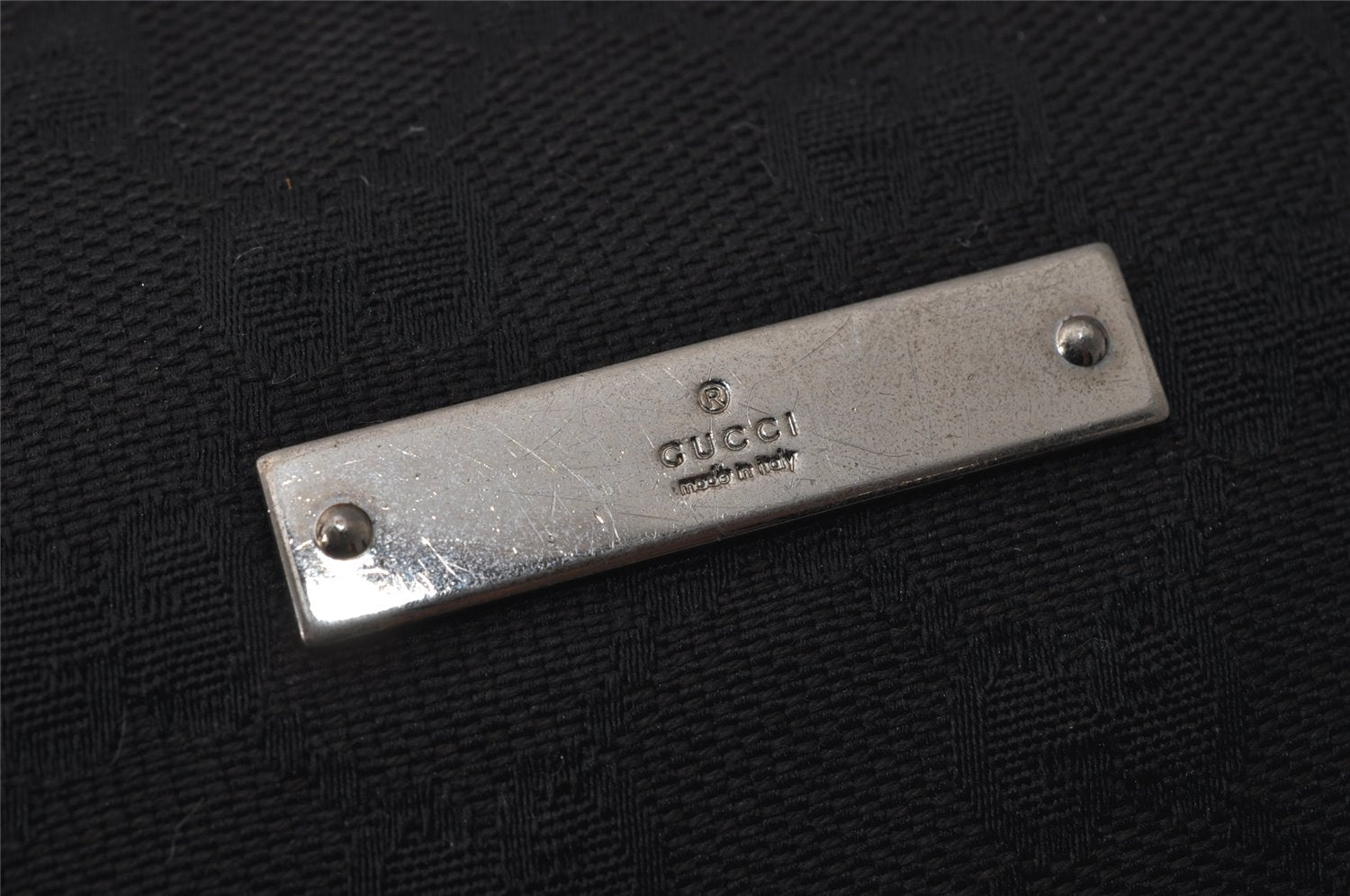 Authentic GUCCI Shoulder Cross Body Bag GG Canvas Leather 0190432 Black 0363K