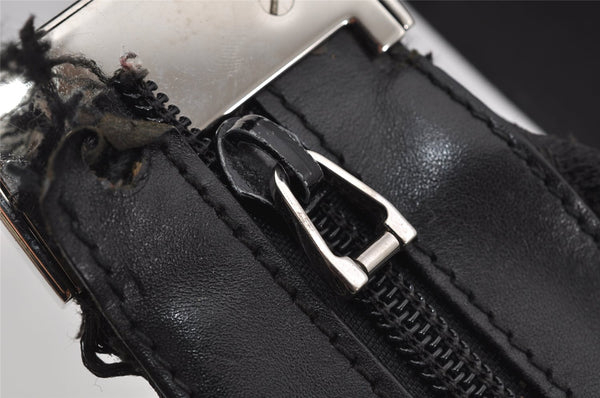 Authentic GUCCI Shoulder Cross Body Bag GG Canvas Leather 0190432 Black 0363K