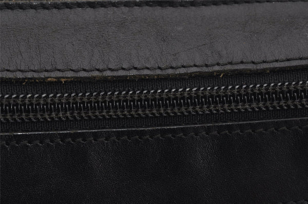 Authentic GUCCI Shoulder Cross Body Bag GG Canvas Leather 0190432 Black 0363K