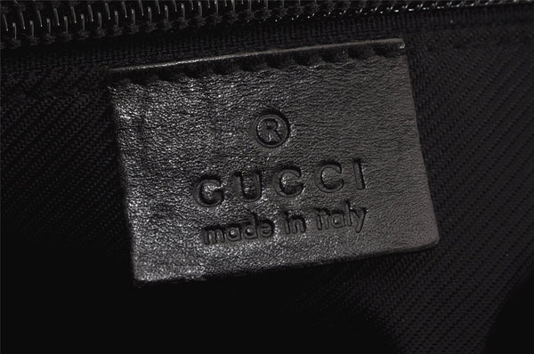 Authentic GUCCI Shoulder Cross Body Bag GG Canvas Leather 0190432 Black 0363K