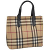 Authentic BURBERRY Nova Check PVC Leather Hand Tote Bag Purse Beige 0364J