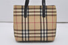 Authentic BURBERRY Nova Check PVC Leather Hand Tote Bag Purse Beige 0364J