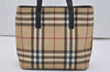 Authentic BURBERRY Nova Check PVC Leather Hand Tote Bag Purse Beige 0364J