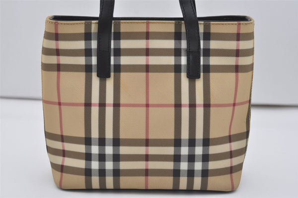 Authentic BURBERRY Nova Check PVC Leather Hand Tote Bag Purse Beige 0364J