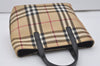 Authentic BURBERRY Nova Check PVC Leather Hand Tote Bag Purse Beige 0364J