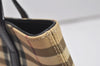 Authentic BURBERRY Nova Check PVC Leather Hand Tote Bag Purse Beige 0364J
