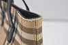 Authentic BURBERRY Nova Check PVC Leather Hand Tote Bag Purse Beige 0364J