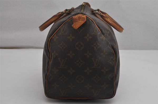 Authentic Louis Vuitton Monogram Speedy 30 Hand Boston Bag M41526 LV 0364K