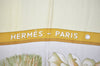 Authentic HERMES Carre 90 Scarf "REGINA" Silk Yellow 0366K