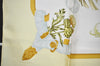 Authentic HERMES Carre 90 Scarf "REGINA" Silk Yellow 0366K