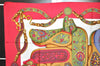 Authentic HERMES Carre 90 Scarf "Festival" Silk Red 0368K