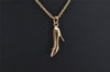 Authentic Christian Dior Gold Tone Chain Pendant Necklace CD 0369K