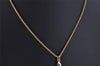 Authentic Christian Dior Gold Tone Chain Pendant Necklace CD 0369K