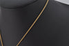 Authentic Christian Dior Gold Tone Chain Pendant Necklace CD 0369K