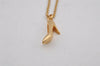 Authentic Christian Dior Gold Tone Chain Pendant Necklace CD 0369K