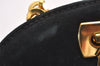 Auth Salvatore Ferragamo Gancini Suede Leather 2Way Shoulder Pouch Black 0370J