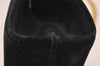 Auth Salvatore Ferragamo Gancini Suede Leather 2Way Shoulder Pouch Black 0370J