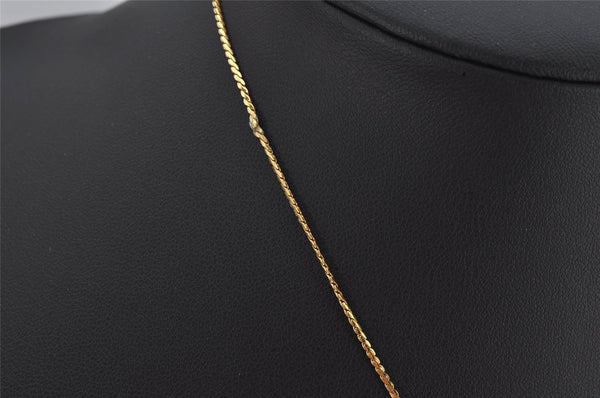 Authentic Christian Dior Gold Tone Chain Pendant Necklace CD 0370K