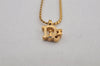 Authentic Christian Dior Gold Tone Chain Pendant Necklace CD 0370K