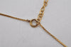 Authentic Christian Dior Gold Tone Chain Pendant Necklace CD 0370K