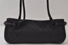 Authentic GUCCI Horsebit Shoulder Hand Bag GG Canvas Leather 101345 Black 0371J