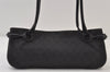 Authentic GUCCI Horsebit Shoulder Hand Bag GG Canvas Leather 101345 Black 0371J