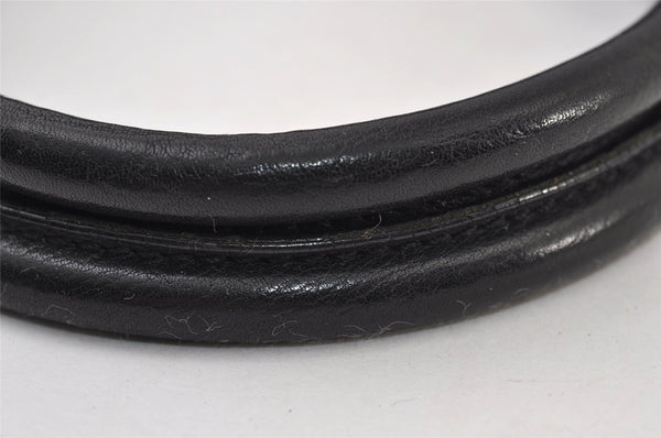 Authentic GUCCI Horsebit Shoulder Hand Bag GG Canvas Leather 101345 Black 0371J