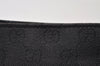 Authentic GUCCI Horsebit Shoulder Hand Bag GG Canvas Leather 101345 Black 0371J