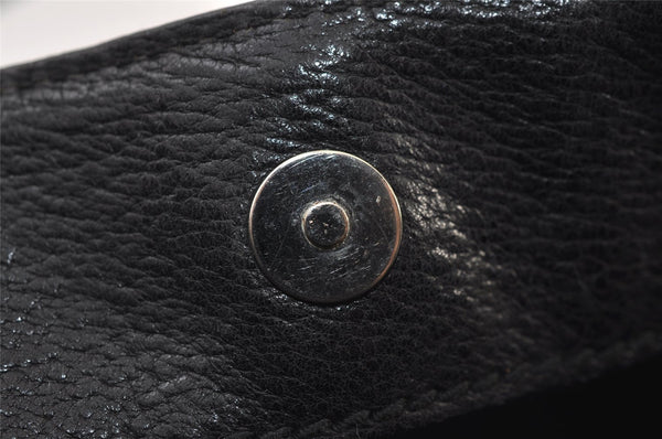 Authentic GUCCI Horsebit Shoulder Hand Bag GG Canvas Leather 101345 Black 0371J