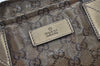 Authentic GUCCI GG Crystal Shoulder Tote Bag GG PVC Leather 131230 Gold 0372J