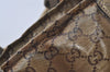Authentic GUCCI GG Crystal Shoulder Tote Bag GG PVC Leather 131230 Gold 0372J