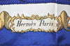 Authentic HERMES Carre 90 Scarf "LVDOVICVS MAGNVS" Silk Blue 0373J