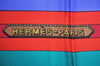 Authentic HERMES Carre 90 Scarf "Les Sangles" Silk Navy Blue 0374J