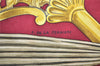 Authentic HERMES Carre 90 Scarf "ETRIERS" Silk Bordeaux Red 0374K