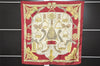 Authentic HERMES Carre 90 Scarf "ETRIERS" Silk Bordeaux Red 0374K