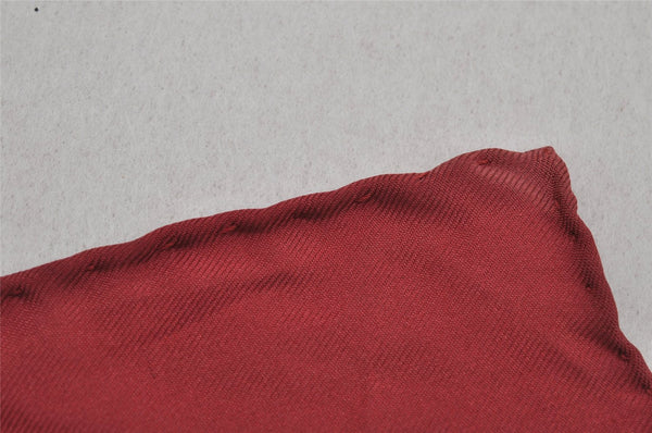 Authentic HERMES Carre 90 Scarf "ETRIERS" Silk Bordeaux Red 0374K