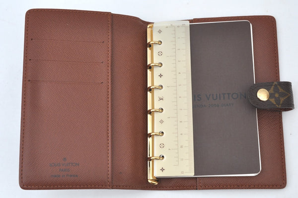 Authentic Louis Vuitton Monogram Agenda PM Notebook Cover R20005 LV 0375J