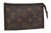 Auth Louis Vuitton Monogram Poche Toilette 15 M47546 Cosmetics Pouch Junk 0376J