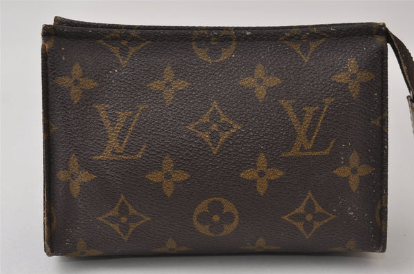 Auth Louis Vuitton Monogram Poche Toilette 15 M47546 Cosmetics Pouch Junk 0376J