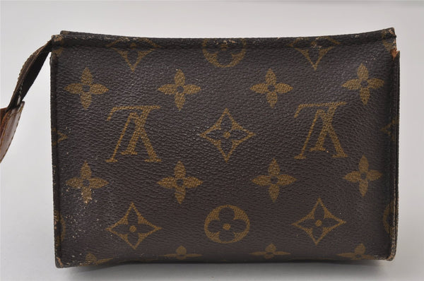 Auth Louis Vuitton Monogram Poche Toilette 15 M47546 Cosmetics Pouch Junk 0376J